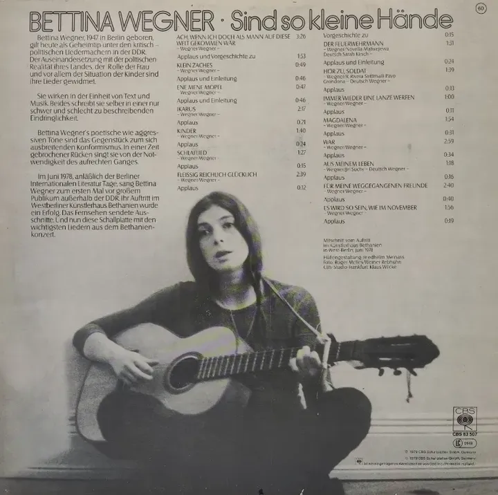 Bettina Wegner – Sind So Kleine Hände Vinyl, LP - Bild 2