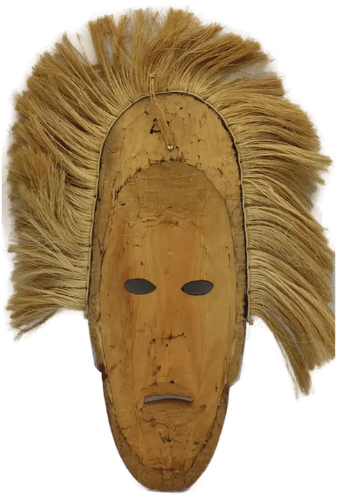 Afrikanische Maske Holz braun/mehrfarbig - Bild 4