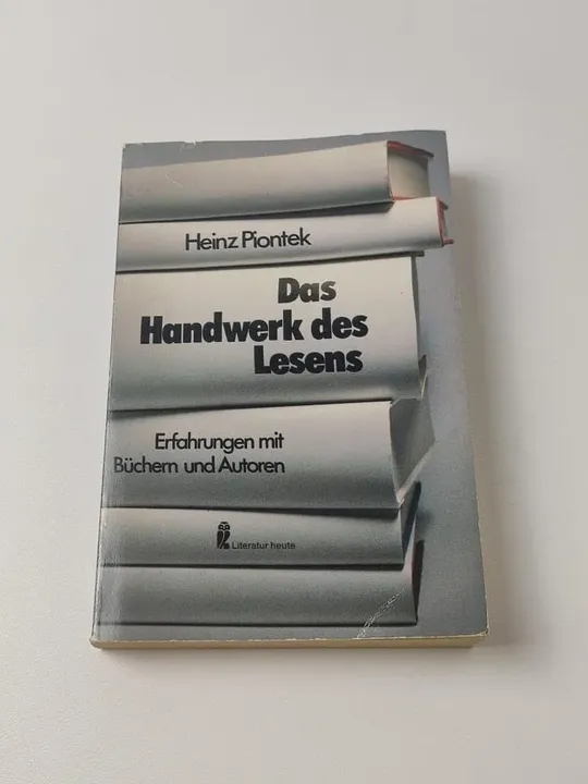 Das Handwerk des Lesens - Heinz Piontek - Bild 1