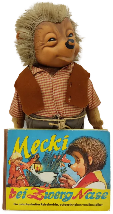 Steiff - Mecki ca. 1960er Jahre und Mecki Kinderbuch - Bild 1