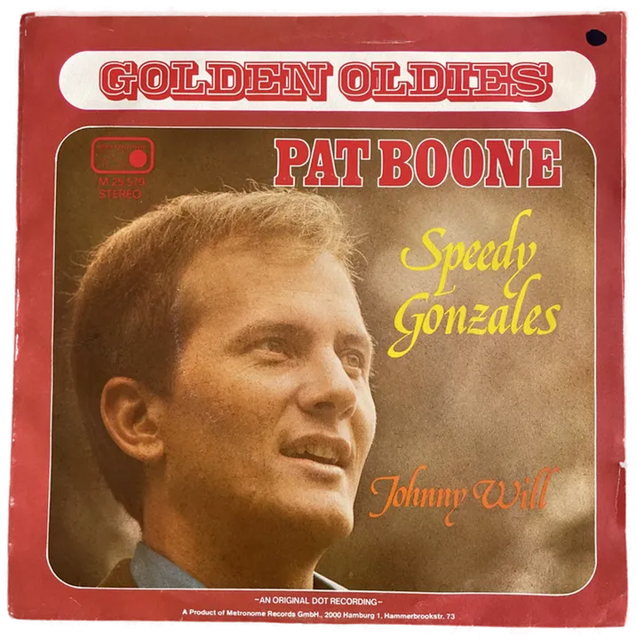 Singles Schallplatte - Pat Boone - Speedy Gonazles; Johnny will - Bild 2