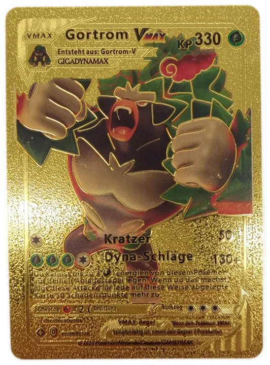 Pokémon Sammelkarte Goldfolie Vmax Gortrom Vmax - Bild 1