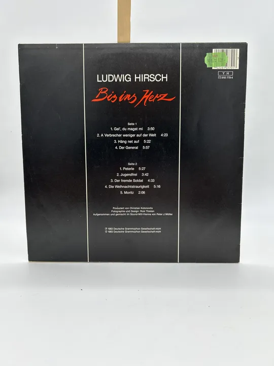 LP - 2 Stück - Ludwig Hirsch - Komm großer schwarzer Vogel + Bis ins Herz  - Bild 3
