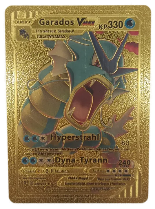 Pokémon Sammelkarte Goldfolie Garados Vmax - Bild 1