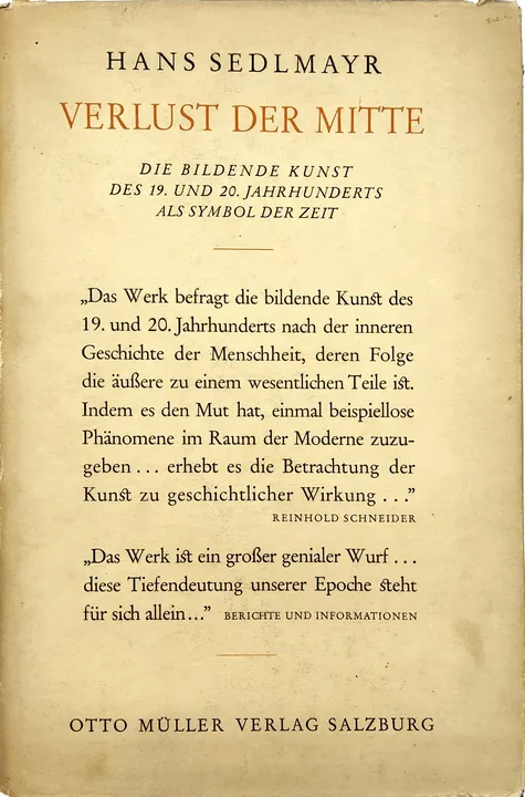 Hans Sedlmayr - Verlust der Mitte - Bild 1