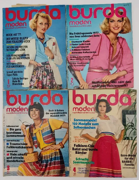 Burda Modezeitschrift 12 Hefte 1977 - Bild 1
