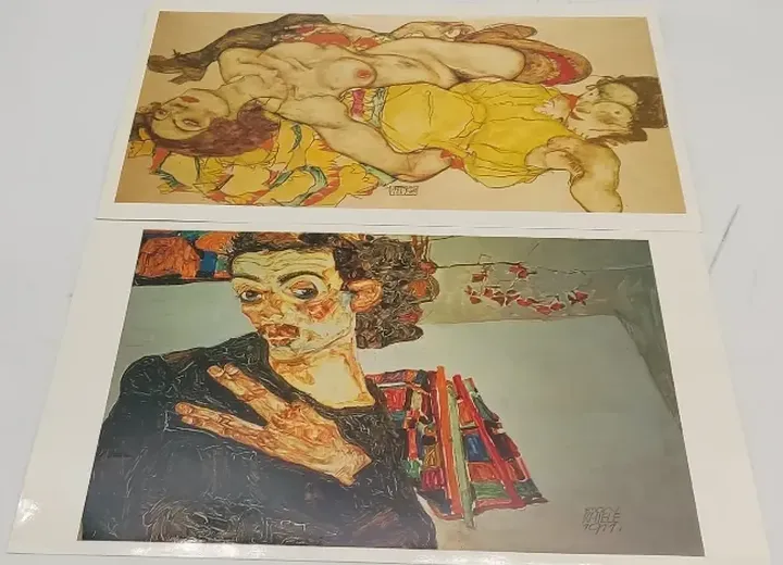 Kunstdruckmappe mit 12 Kunstdrucke 5 von Egon Schiele 4 von Keith Haring - Bild 4