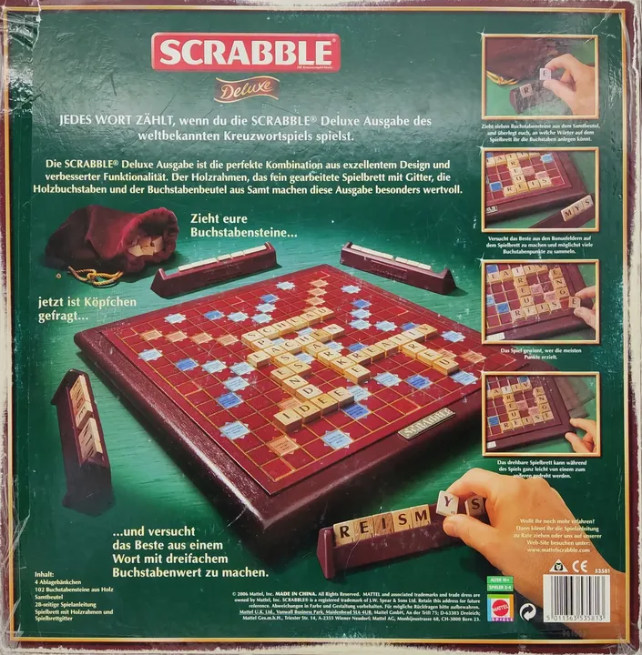 Scrabble Deluxe - Gesellschaftsspiel - Mattel - Bild 2