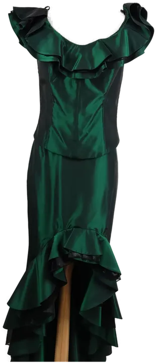 Außergewöhnliches Kleid: grüner Zweiteiler Gr 38/40 - Bild 1