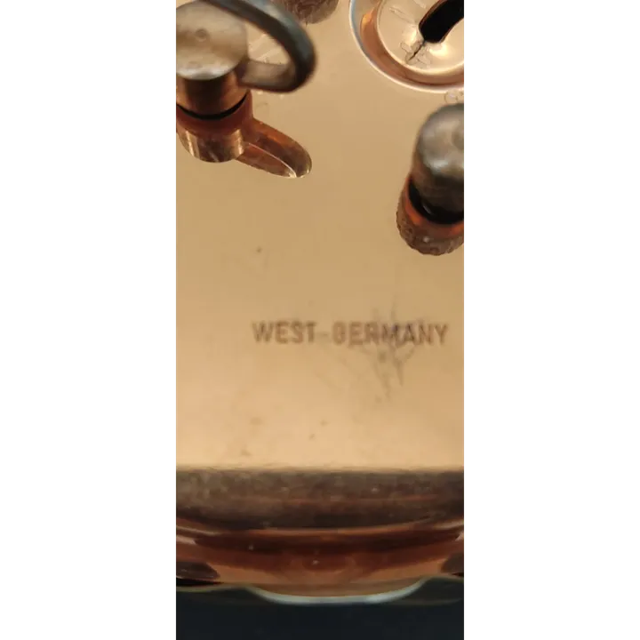 Mechanischer Wecker West Germany, goldfarben, Vintage - Bild 4