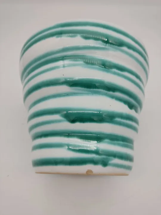 Gmundner Keramik Blumentopf grün geflammt - Bild 3