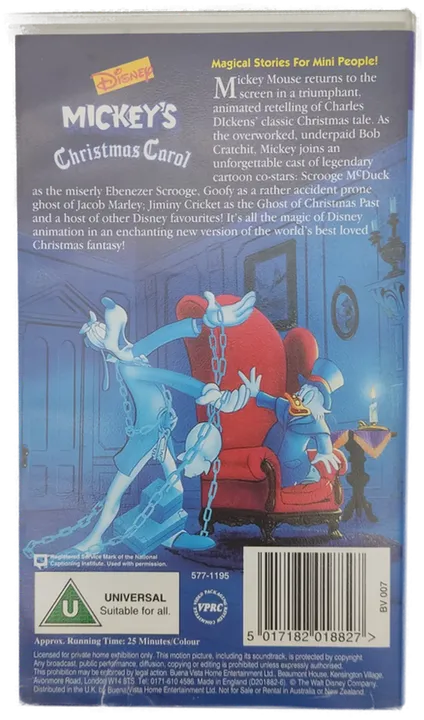 Disney Mickey´s Christmas Carol VHS - Bild 2