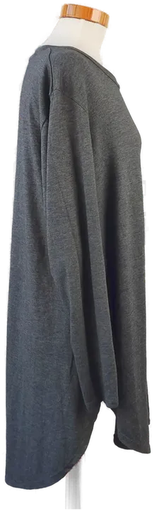 Damen Langarm Longshirt grau - Gr. 3XL/4XL - Bild 2