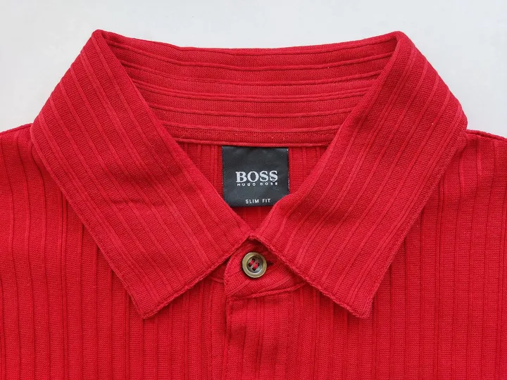 Hugo Boss Herren Longsleeve Shirt, rot - Gr. L - Bild 6