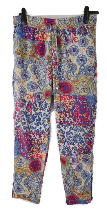 Sommerhose 'Jean Pascale' lang mit Gummizugbund, bunt gemustert mit Einschubtaschen, Größe 40 - Bild 1