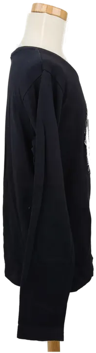 H&M Kinderlangarmshirt schwarz, Smileypailetteaufdruck - 158/164 - Bild 3