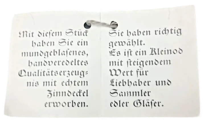 Taube-Glas - Bierkrug mit Gravur und Zinndeckel  - Bild 4