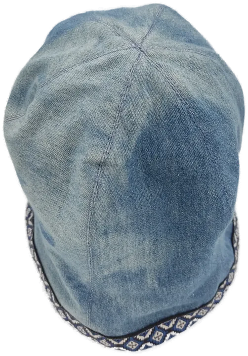 Damen Kappe Jeans mit Borte - Kopfumfang ca. 25cm - Bild 3