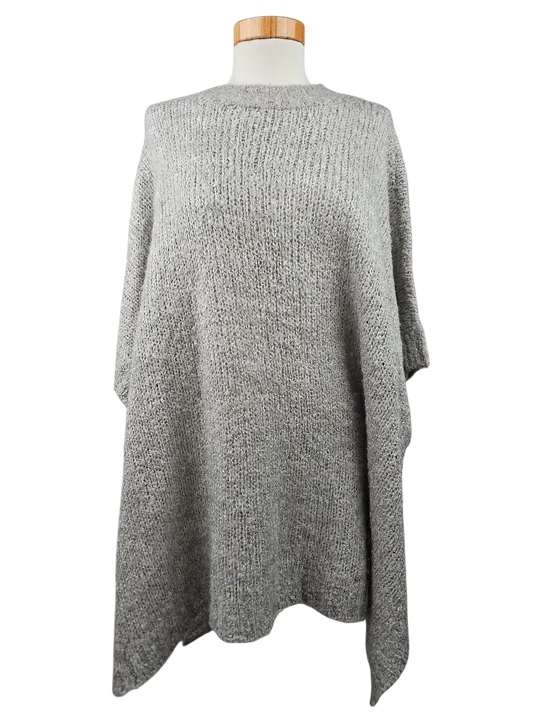 Jacqueline de Yong Damen Poncho, grau - Gr. one size - Bild 1