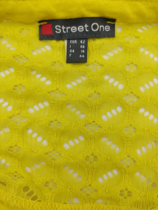 Street One Damen Shirt Top 3/4-Arm gelb - XL/42 - Bild 5