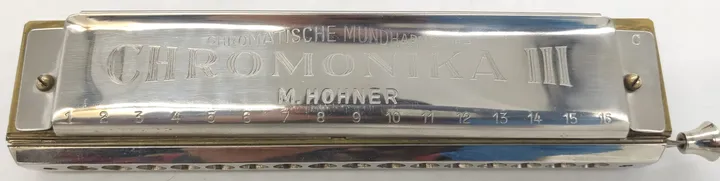 M.Hohner Chronmonika III 280  C  Mundharmonika 16 Kanäle mit Etui - Bild 4