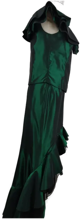 Außergewöhnliches Kleid: grüner Zweiteiler Gr 38/40 - Bild 4
