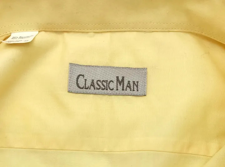 Classic Man Herrenhemd gelb - XL - Bild 4