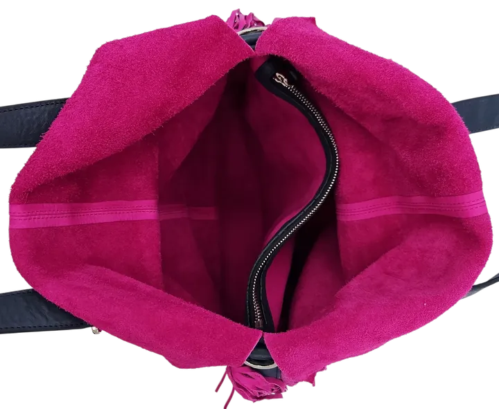 Max V. Koenig Damen Handtasche mit Fransen, lila - mittel - Bild 4