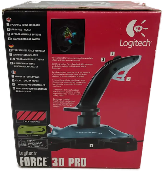 Logitech Force 3D Pro Joystick USB schwarz/silber - Bild 4