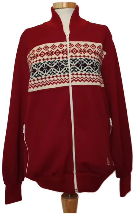 Löffler Damen Trainingsjacke rot Gr. 46 Vintage - Bild 1