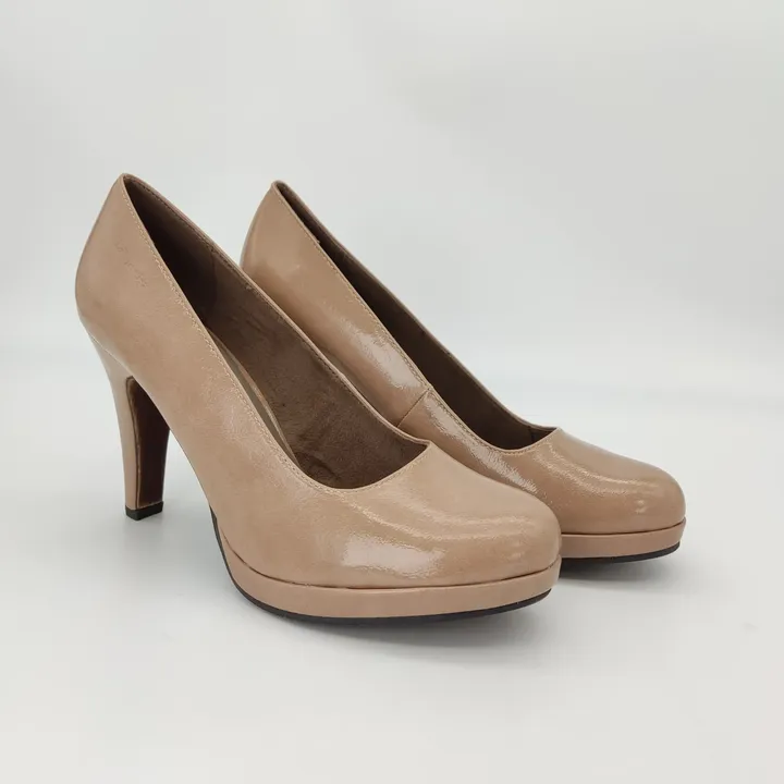 Tamaris Damen Pumps, beige - Gr. 39 - Bild 1