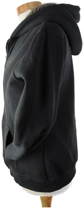 Weste 'Casa Blanca', langarm mit Kapuze, schwarz mit Taschen, Größe M - Bild 2