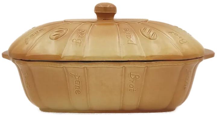 Aufbewahrungsbehälter für Brot aus Keramik braun  - Bild 1