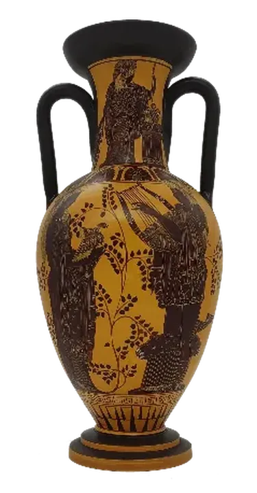 Handgemalte Vase der griechischen Mythologie aus Ton, Höhe 36cm - Bild 1