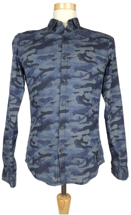 Tom Tailor Herrenhemd blau camouflage - S/ 46 - Bild 4