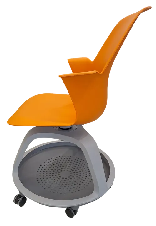 Steelcase Seminarstuhl NODE CHAIR mit praktischem Stauraum - orange  - Bild 2