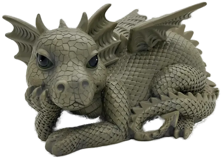 Deko-Figuren-Set – 2 liegende Drachen aus Kunststoff (leicht, detailliert gearbeitet) - Bild 2