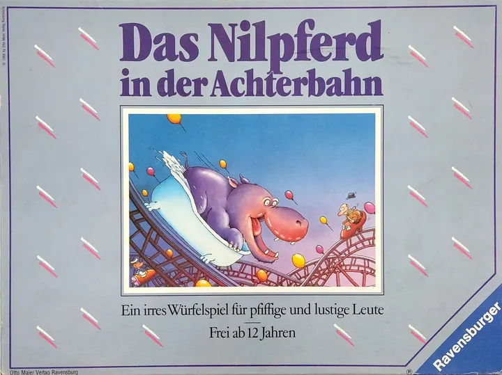 Vintage Spiel 1988 - Das Nilpferd in der Achterbahn - Gesellschaftsspiel- Ravensburger - Bild 1