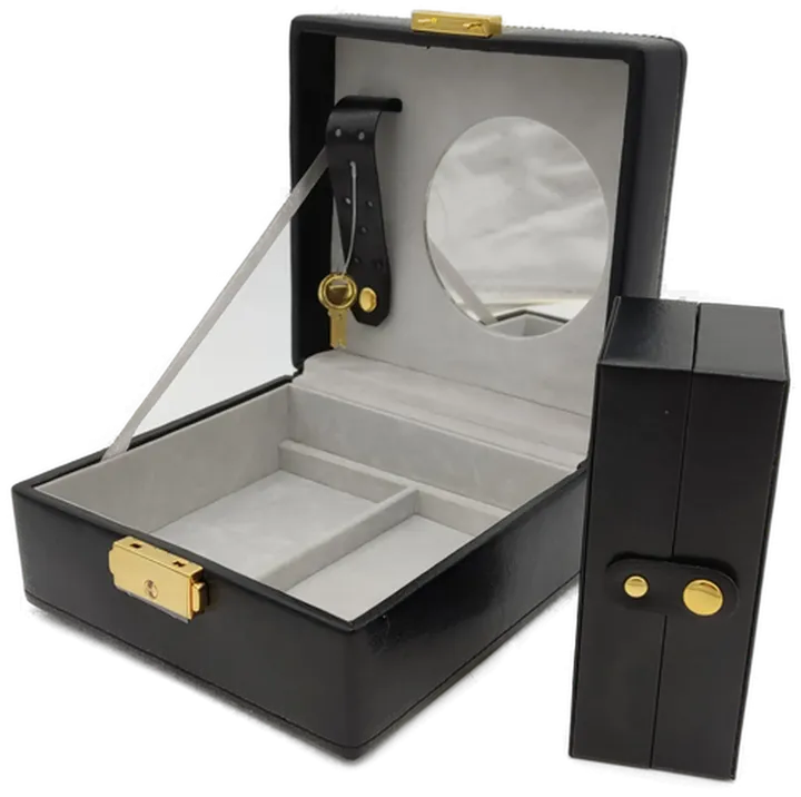 Schmuck-Koffer in Lederoptik mit herausnehmbarem Minietui - Bild 4