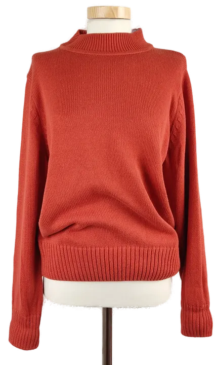 Damen Wollpulli mit Kragen rot - 40 - Bild 1