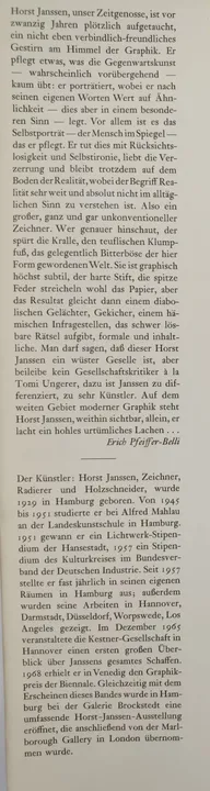Horst Janssen. Zeichnungen (mit einem Autobiographischen Text) - Bild 2