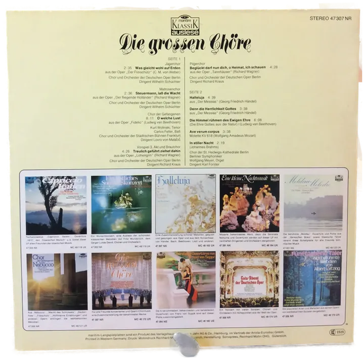 LP Schallplatte - Die grossen Chöre - Bild 2