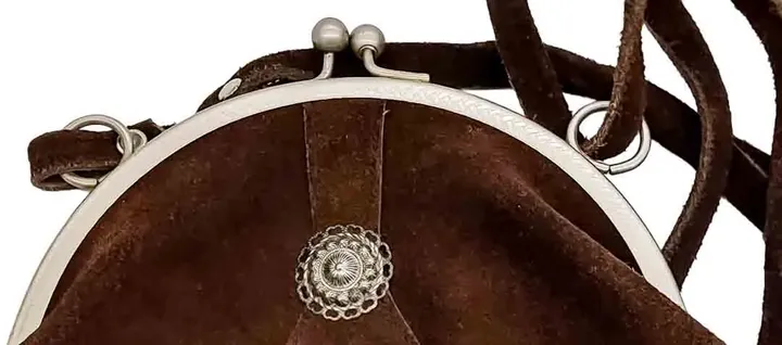 Vintage Trachtentasche aus Wildleder - Bild 3