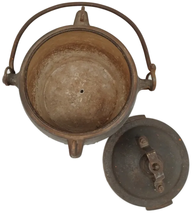 Historischer Dampfdrucktopf aus Gusseisen – Papinischer Dampfkocher mit Charme und Schönheitsfehler - Bild 1