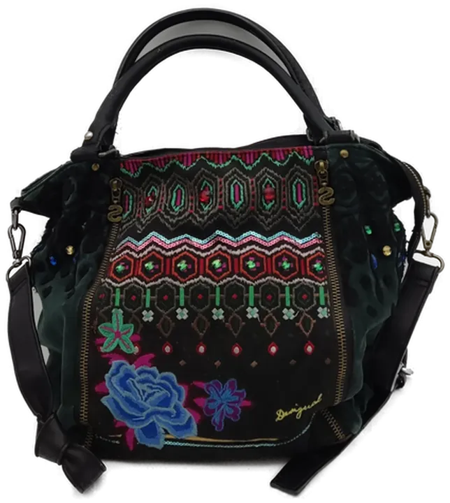 Desigual Damen Handtasche dunkelgrün/mehrfarbig - Bild 1