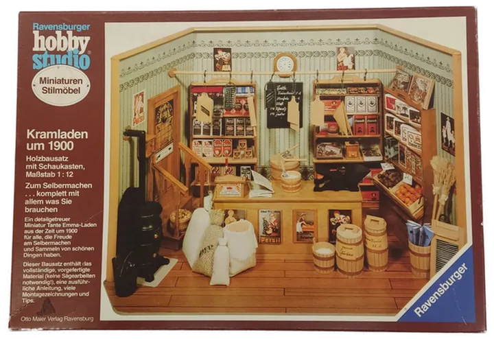 Ravensburger Hobby Studio Miniaturen Stilmöbel Kramladen um 1900, Tante Emma-Laden / Baukasten - Bild 1