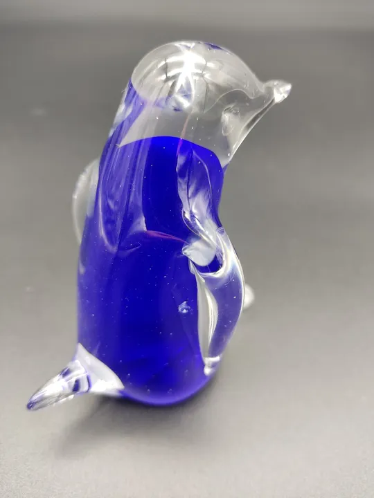 Pinguin aus blauem Glas - Bild 2