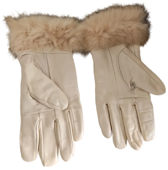 Handschuhe Damen, beige, echtes Lammleder, Gr. S - Bild 2