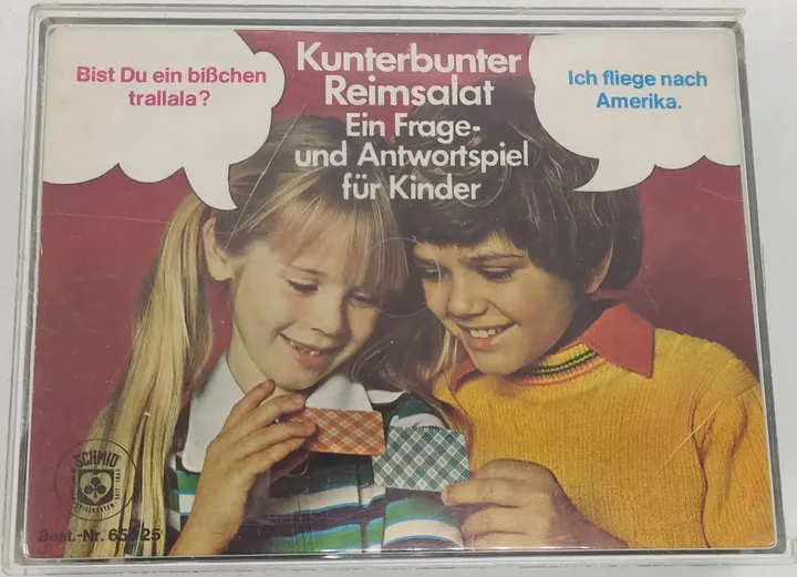 Schmid 65025 Kunterbunter Reimsalat Ein Frage und Antwortspiel 65025 /Kartenspiel aus den 70er - Bild 1