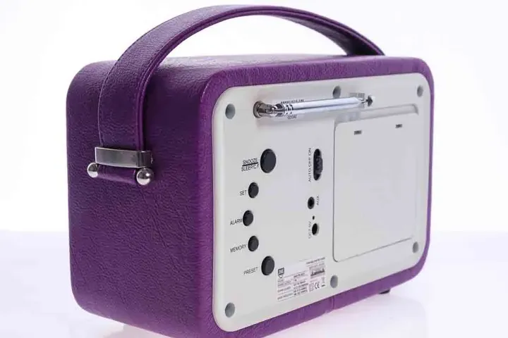 SHE Portable Retro Radio Modell PR-202V – AM/FM – Lila - Bild 2